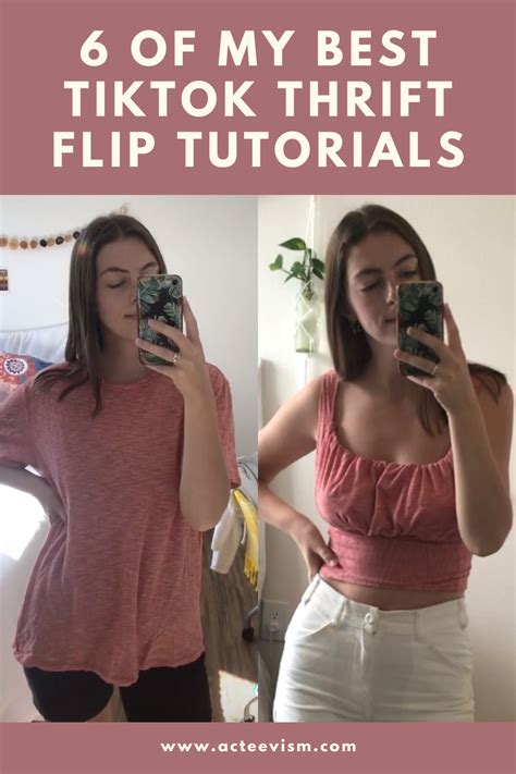 6 Of My Best Thrift Flip Tutorials On Tiktok Compilation Diy Summer Clothes Upcycle Clothes