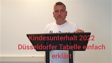 Kindesunterhalt 2022 Düsseldorfer Tabelle YouTube