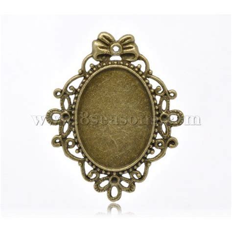 Wholesale Antique Bronze Oval Cameo Frame Settings X Mm Fit X Mm