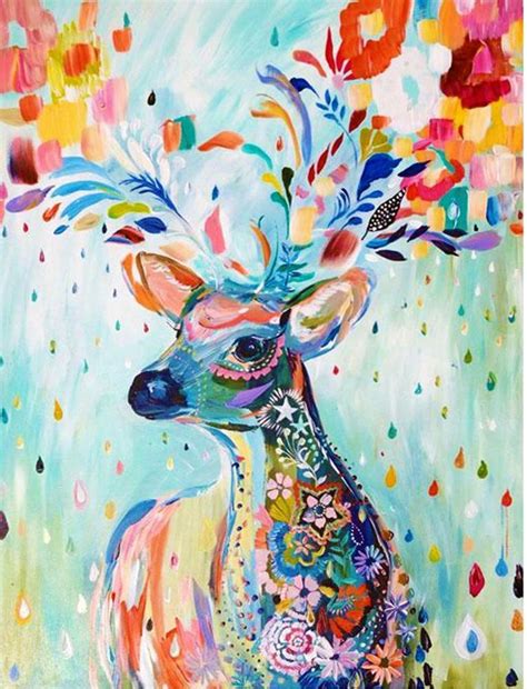 Colorful abstract deer - Official Paint By Numbers Australia