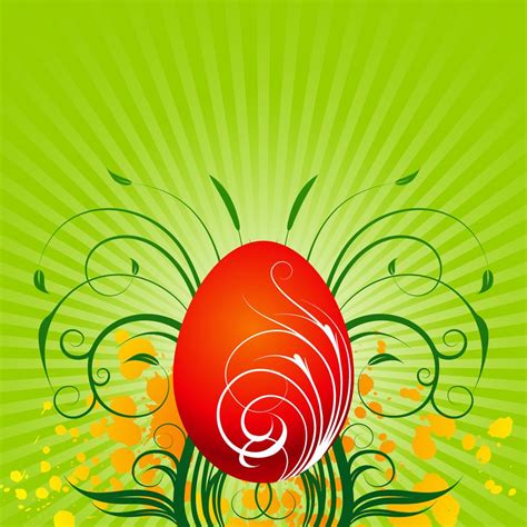 Vector Easter Illustration With Painted Egg 305069 Vector Art At Vecteezy