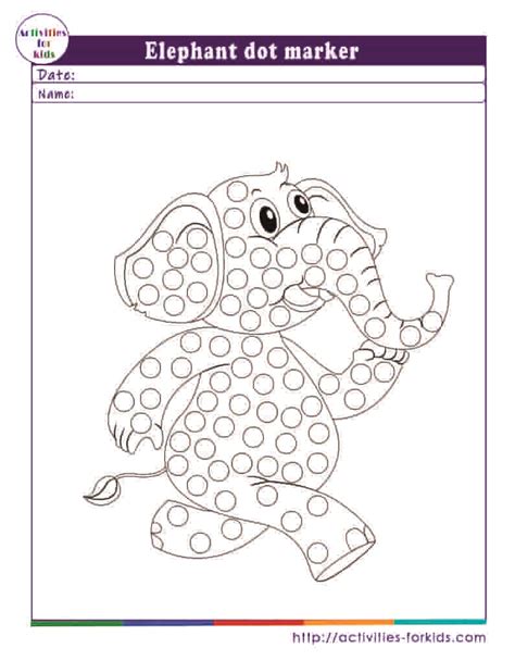 Elephant Dot Marker Activities Are Printable Free