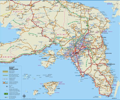 Attiki greece map - Map of attiki greece (Greece)