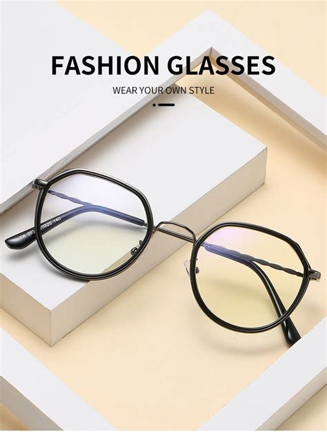 Round Circle Clear Lens Women Designer Eyeglass Optical Frame In Tr