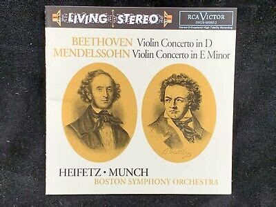 JASCHA HEIFETZ Violin BEETHOVEN MENDELSSOHN Concertos RCA Living