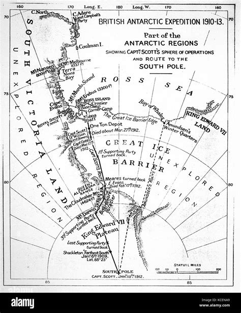 Map Illustrating An Expedition Of Captain Robert Falcon Scott 1868