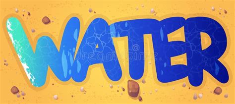 Word Art On Water Color Background Stock Illustration Illustration Of