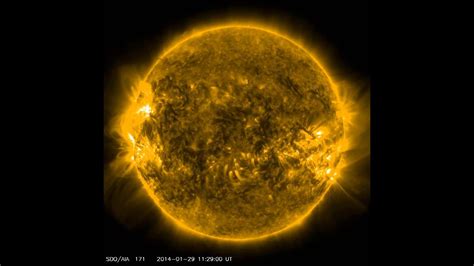 Sdo Sees Moon Pass In Front Of Sun January 2014 Youtube