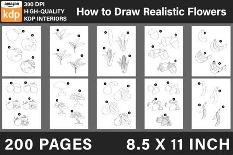 How to Draw Realistic Flowers Graphic by BreakingDots · Creative Fabrica