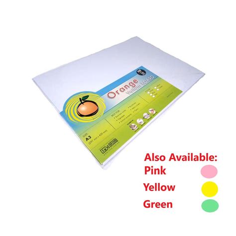 10 Sheets Orange Vellum Board Specialty Board 200gsm Size A3 297mm X