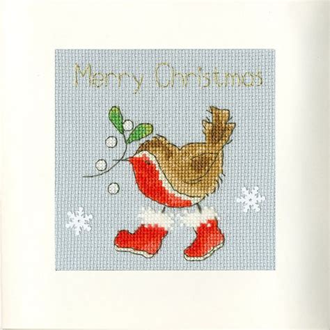 Borduurpakket Kerstkaart Step Into Christmas Bothy Threads Happy Crafts