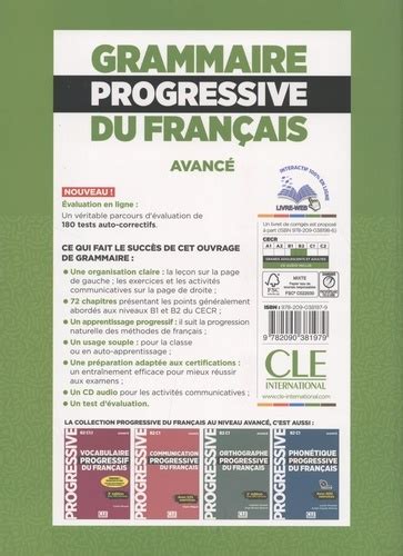 Grammaire Progressive Du Français Avancé B1 B2 Michèle Boularès