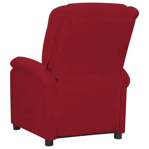 ZERODIS Fauteuil De Massage Inclinable Rouge Bordeaux Velours Lecoeur