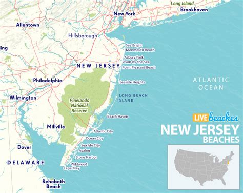 Nj Coast Line Map - Agathe Laetitia