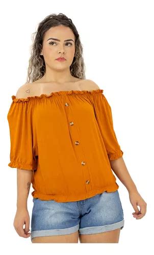 Blusa Feminina Ciganinha Ombro A Ombro Viscolycra Lisa Parcelamento