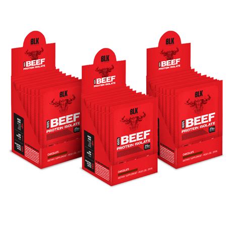 Kit Beef Protein Isolate Chocolate 350g 3 Unidades Blk Performance Blk