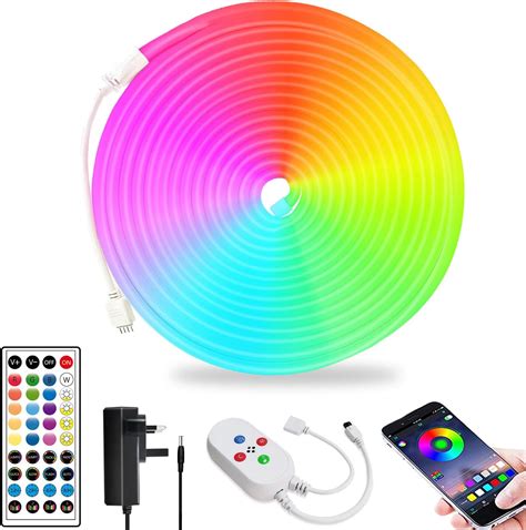 Segrass 24V 5M LED Neon Lights Strip Remote APP Control RGB LED Neon