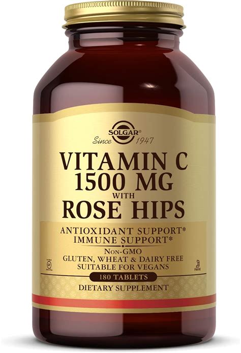 Solgar Vitamin C 1500mg With Rose Hips Healthy Immune System