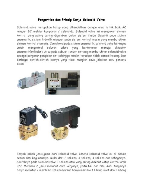 Der Prinsip Kerja Solenoid Valve Pdf