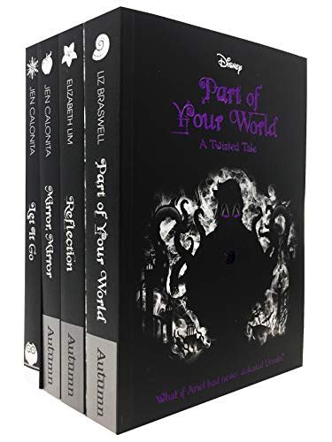 Disney Twisted Tales 4 Books Collection Set Series 2 Part Of Your World Reflection Mirror