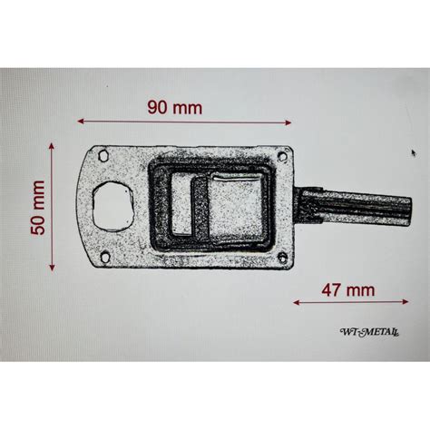 CERRADURA REMOLQUE Empotrada Para Puerta De Barrotes Interior WT Metall