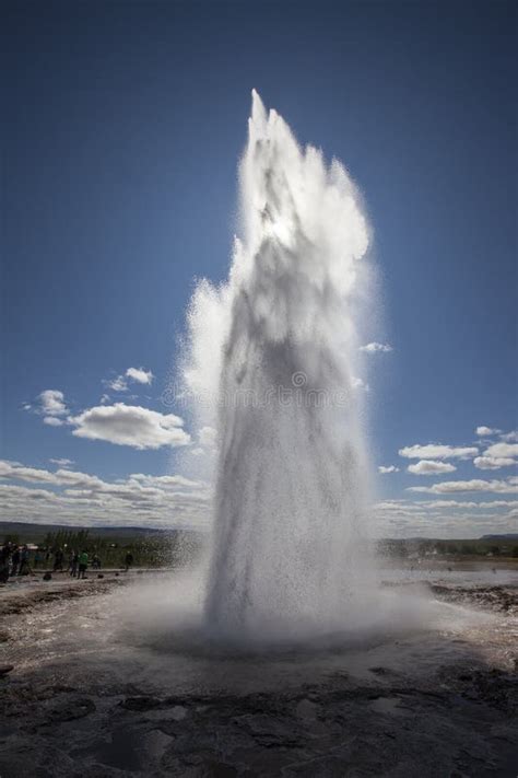 Big Geyser In Iceland Editorial Stock Image Image Of Blue 49345159