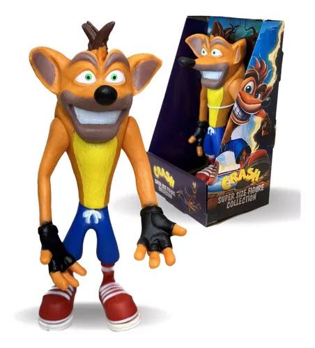 Boneco Crash Bandicoot Coleção 28 Cm Articulado Parcelamento sem juros