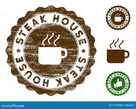 Steak House Stamp Seal With Dirty Texture Stock Vector Illustration