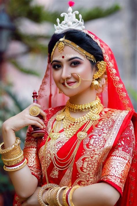 Traditional Bengali Bride Look For Bengali Brides Indian Bride Poses Bengali Bride Bride