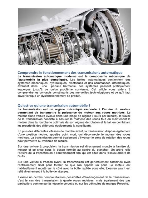 Fonctionnement Bva Boite Automatiques Pdf