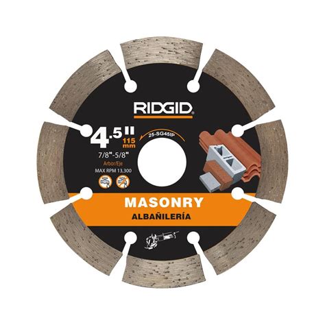 Ridgid In Masonry Cutting Segmented Rim Diamond Blade Sg Ip