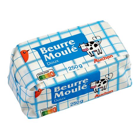 AUCHAN Beurre moulé doux 250g pas cher Auchan fr