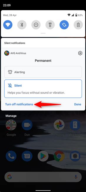 Cómo deshacerse de una notificación permanente en Android