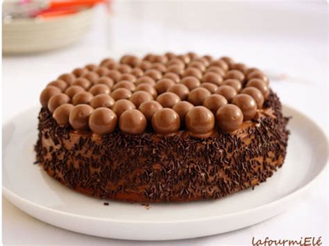 Gâteau au chocolat glaçage chocolat malteser Recette par la Fourmi Elé