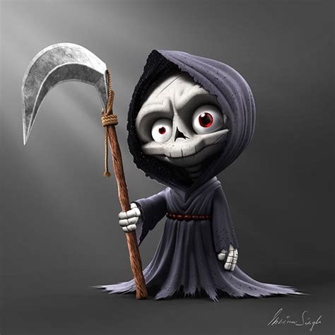 Toon Grim Reaper Cute Monsters Drawings Grim Reaper Grim Reaper Art