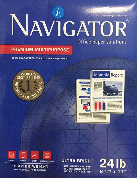 Navigator Premium Multipurpose Paper 24lb Paper – 8.5×11 – 99 ...