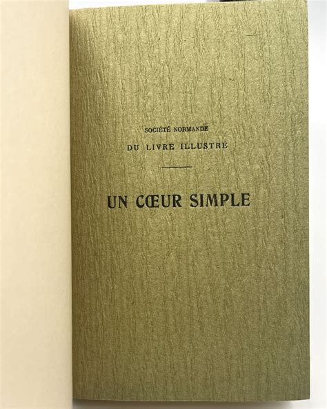 FLAUBERT Un Coeur Simple First Edition Edition Originale