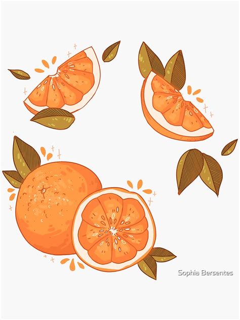 Citrus Sticker For Sale By Sweetsquiddy Redbubble