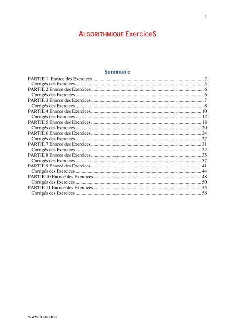 SOLUTION Algorithmique Algorithmic Exercices Corrig S Studypool