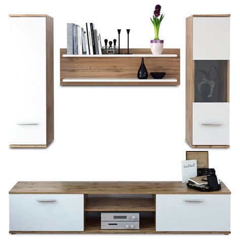 Set Mobila Living Stejar Wotan Alb Modern Cm Lungime Bortis Impex