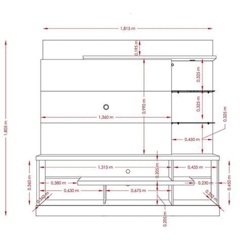 Estante Home Theater Alan Para TV até 55 Rodízio 1 Porta Cor Fendi