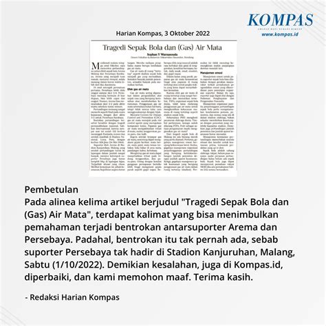 Harian Kompas On Twitter Selamat Malam AremaFC Terima Kasih Banyak