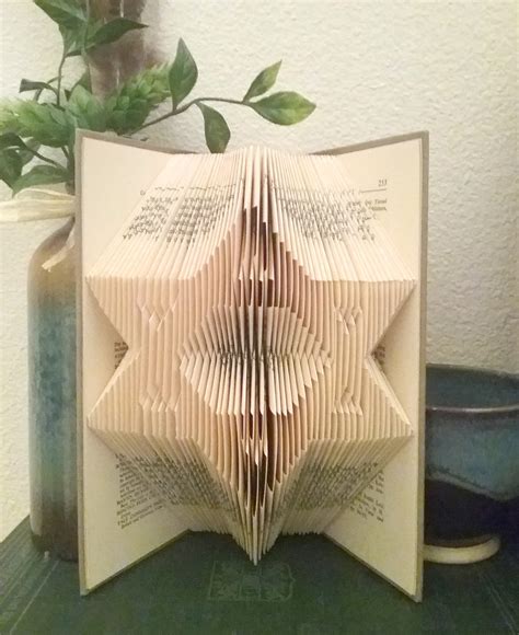 Folded Book Star Of David Book Art Judaism Unique Etsy