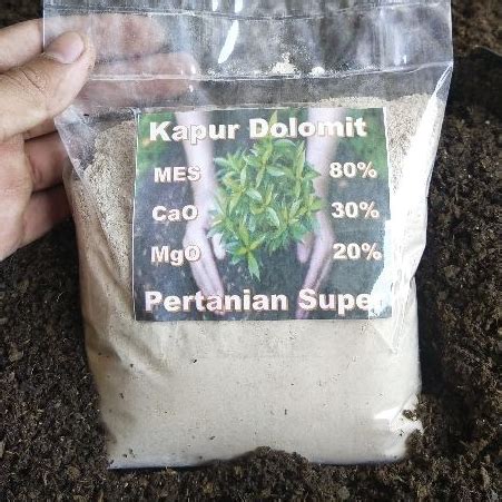 Jual Kapur Dolomit Kapur Pertanian Pembenah Ph Tanah 1kg Shopee Indonesia