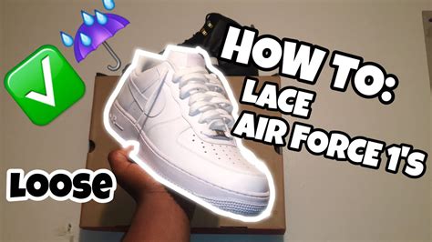 How To Lace Air Force 1 S ☔️ Loose Youtube