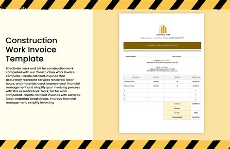 10+ Construction Invoice Template Bundle in Excel, Google Sheets - Download | Template.net