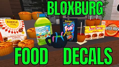 Halloween Update Food Decals Bloxburg Nataya Mishel Youtube