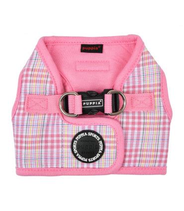 Hb Harnais Veste Carreaux Rose Luke Puppia Un Chien Dans Le Marais