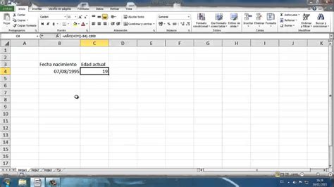 Curso Excel Calcular Edad Con Fecha Nacimiento Youtube