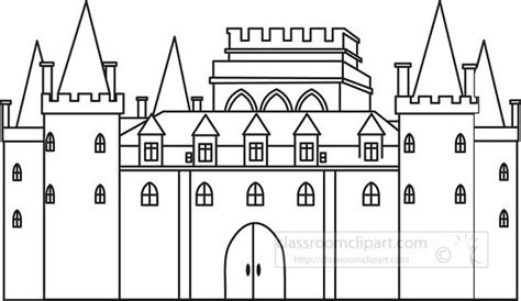 Palace Clipart Black And White